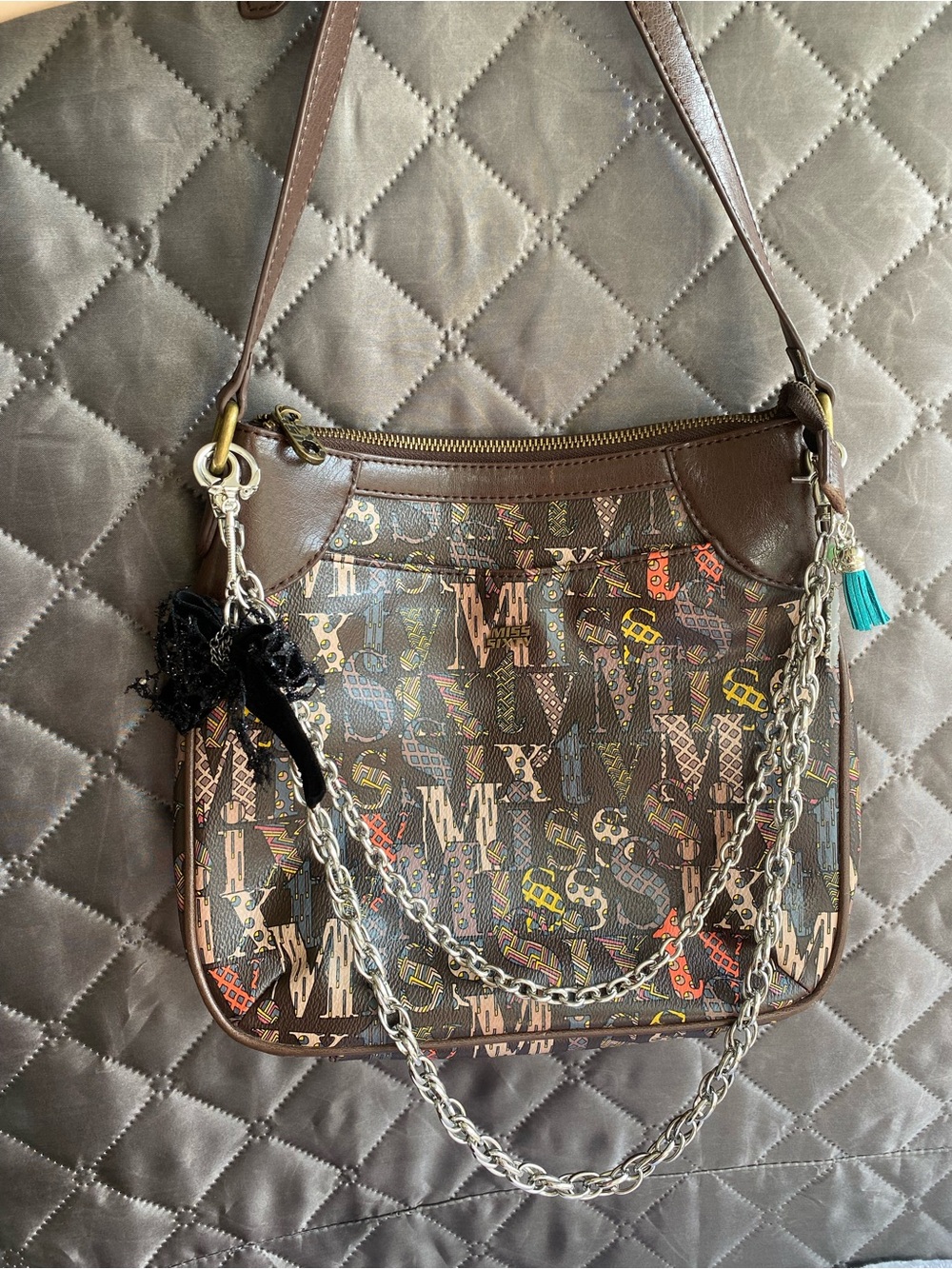 Vintage Miss Sixty Y2K Monogram Shoulder Bag - Excellent Condition